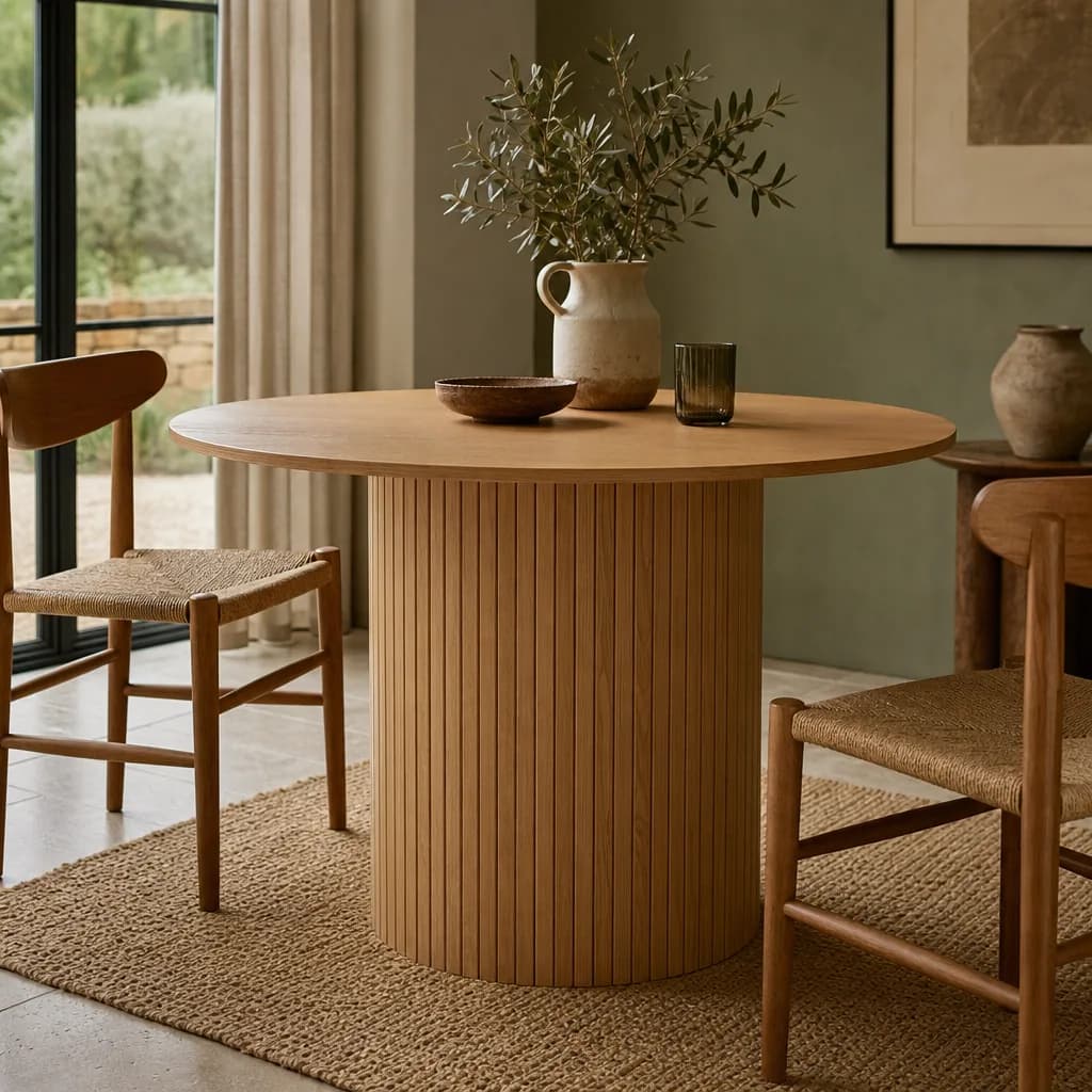 Axel Round Fluted Dining Table