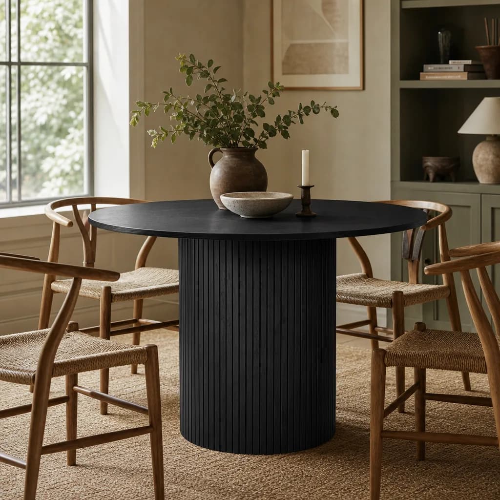 Axel Round Fluted Dining Table