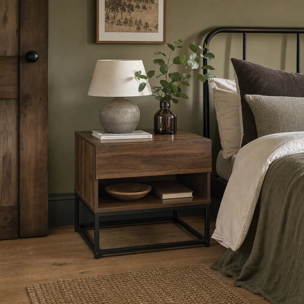 Houston 1 Drawer Bedside