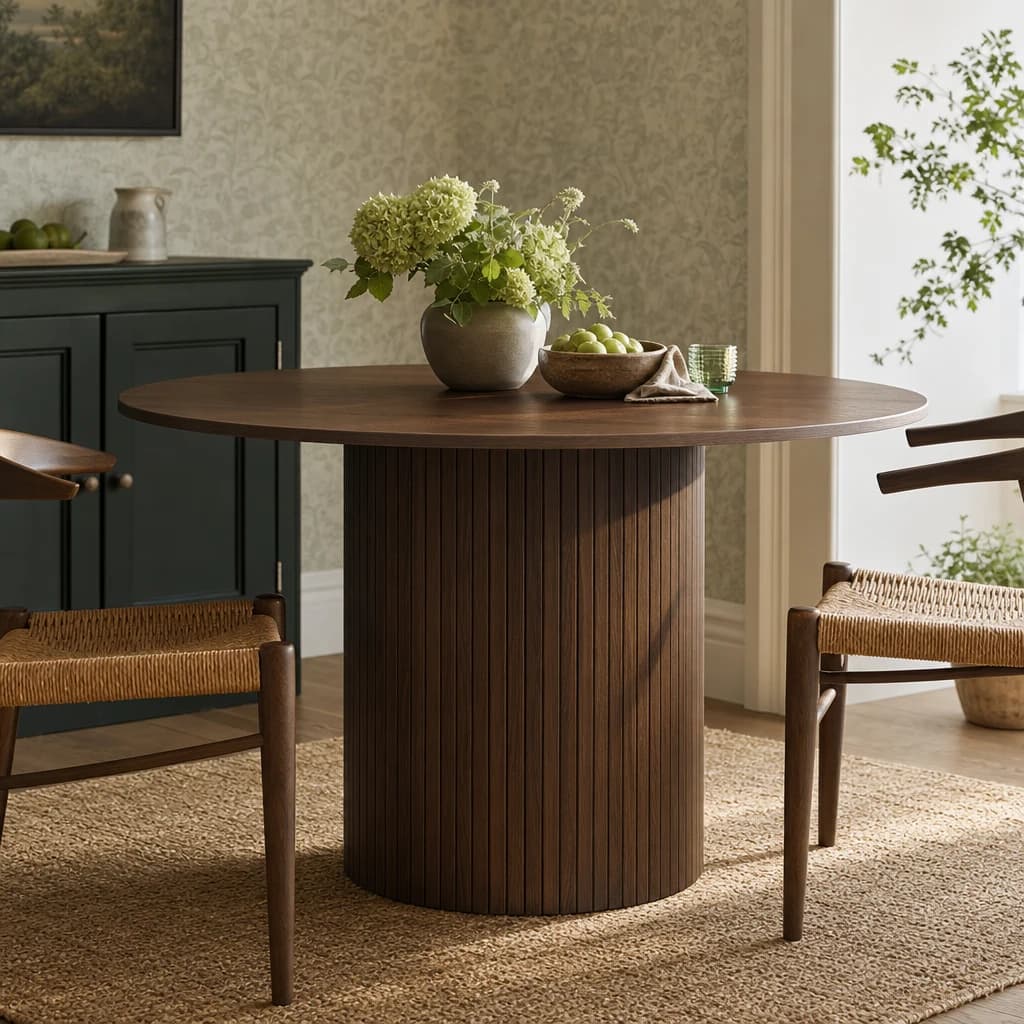 Axel Round Fluted Dining Table