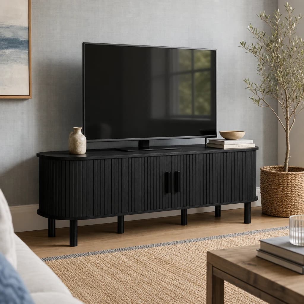 Axel Fluted Small TV Unit - TV & media units, photo 1 of 10