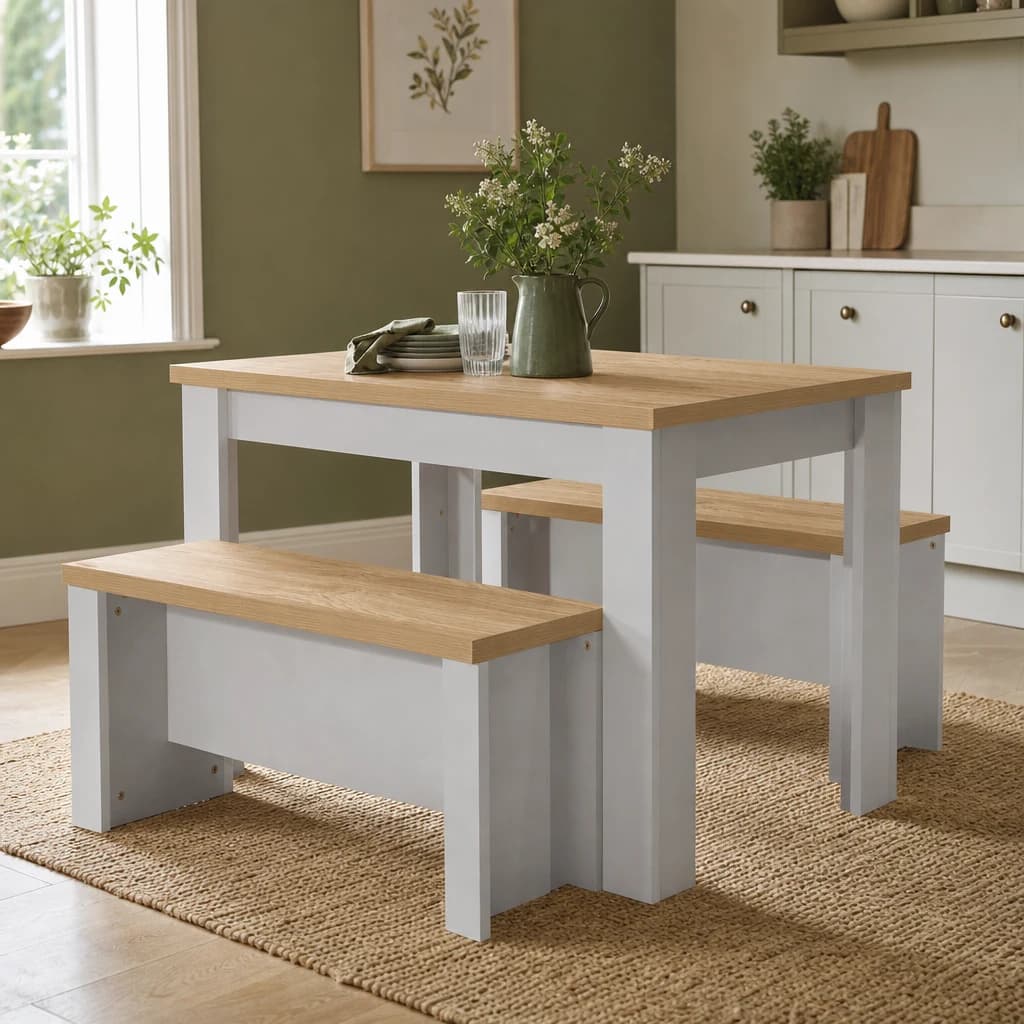 Highgate Dining Table & Bench Set