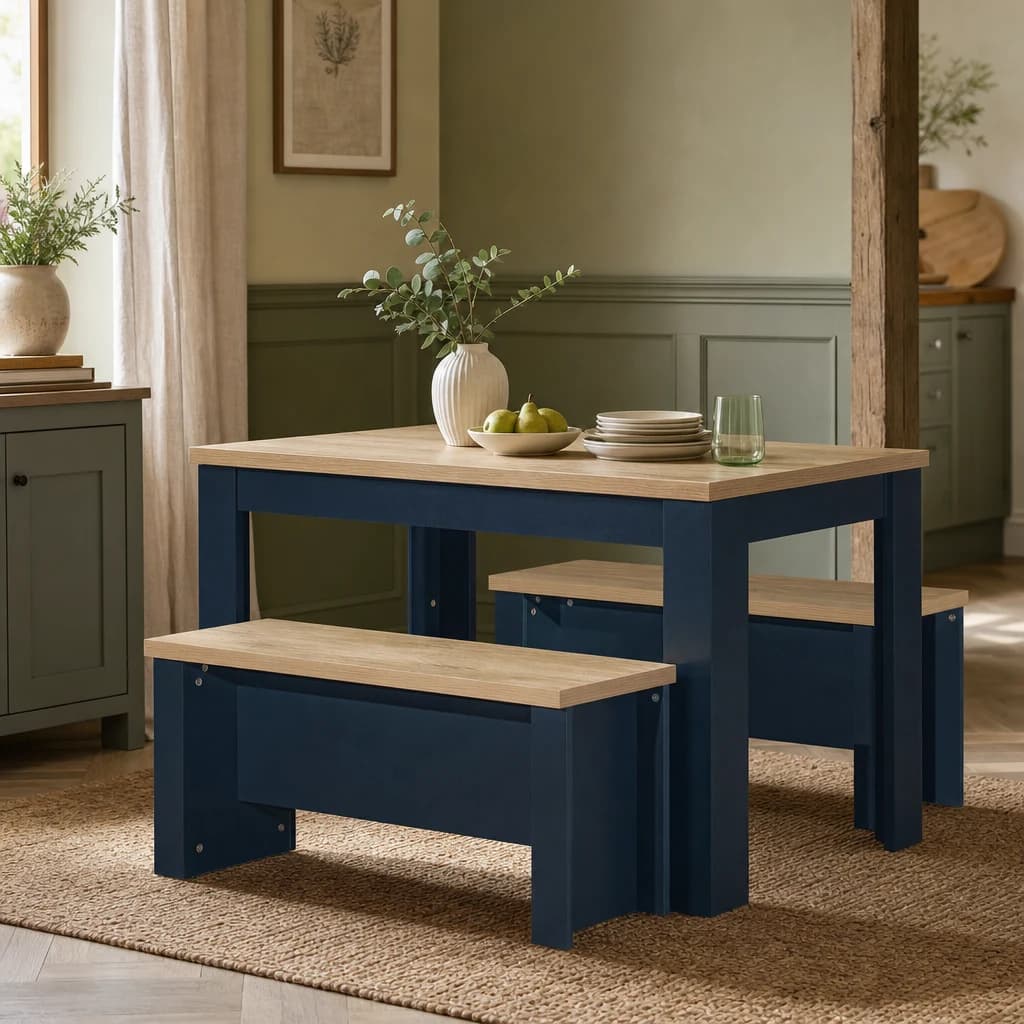 Highgate Dining Table & Bench Set