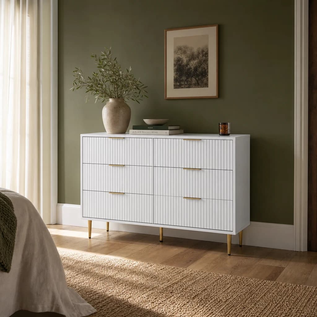 Zara 6 Drawer Fluted Chest