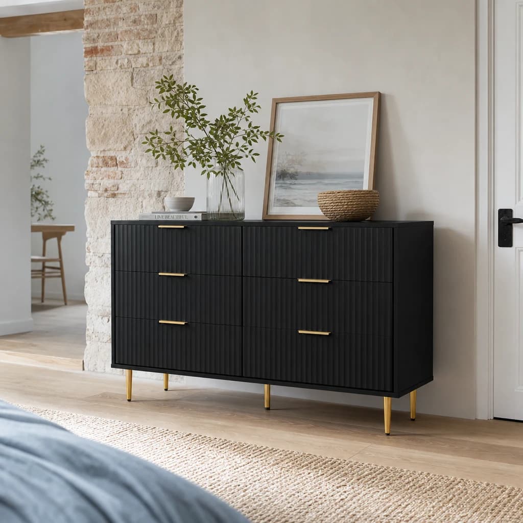 Zara 6 Drawer Fluted Chest