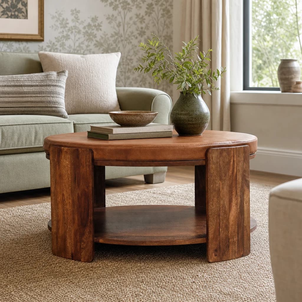 Savoy Leather Coffee Table - Coffee tables, photo 1 of 9