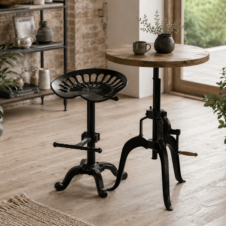 Draftsman Adjustable Bar Bistro Table
