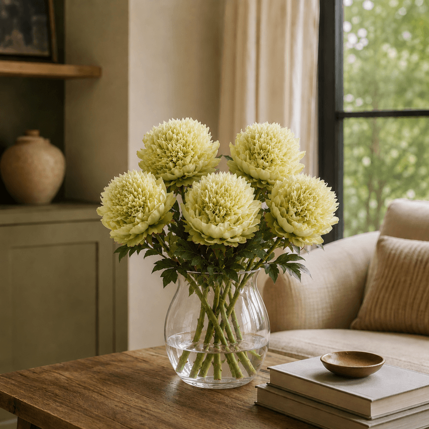 Green Peony — Pack of 5 - Artificial plants & flowers, photo 2 of 7