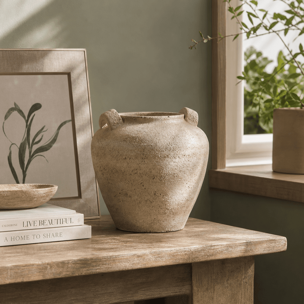 Terra Medium Urn Vase With Handles - Vases, photo 1 of 6
