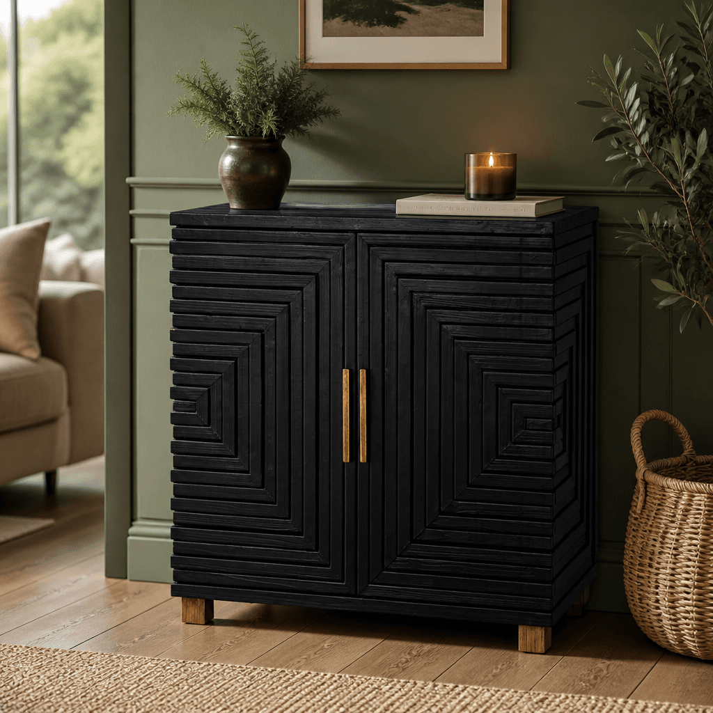 Lennox Black 2 Door Small Sideboard