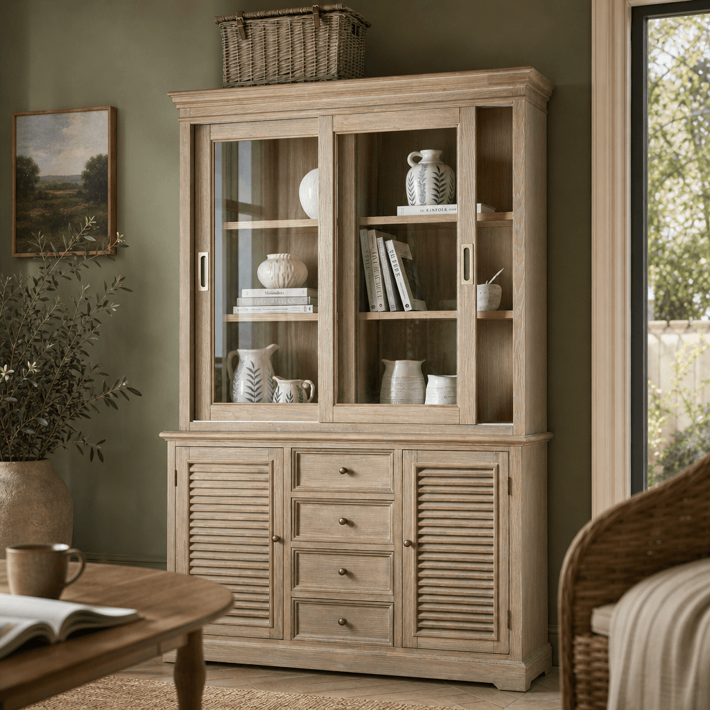 Delphine Collection Sliding Glass Dresser Top