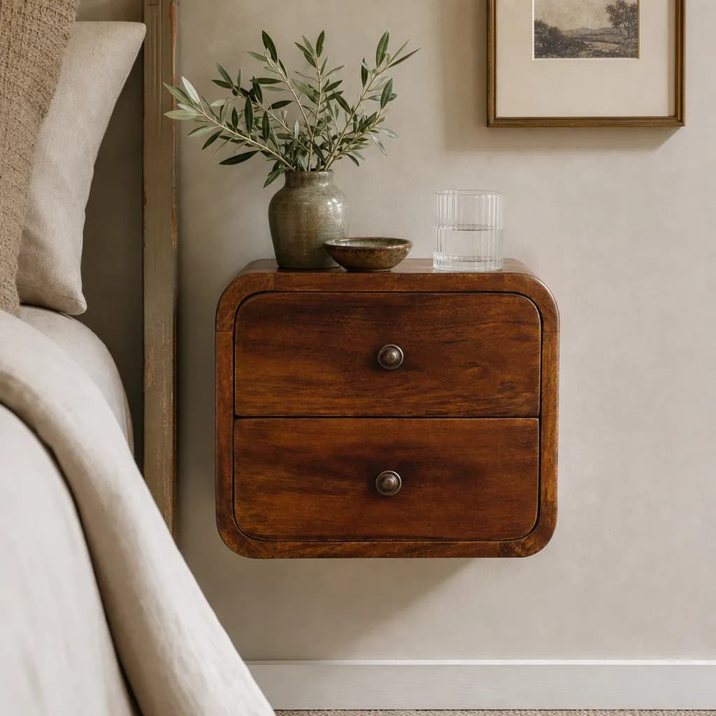 Floating Mini Chestnut Bedside