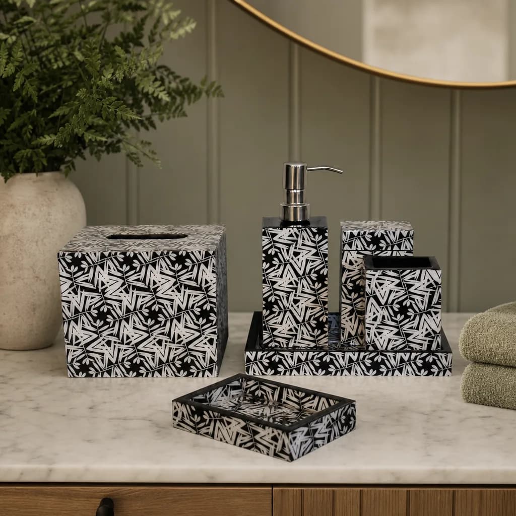 Aztec Print Bathroom Set of 6