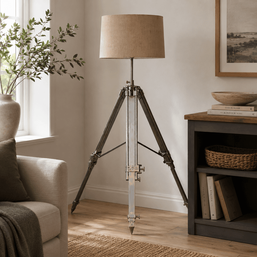 Chrome Tripod Lamp