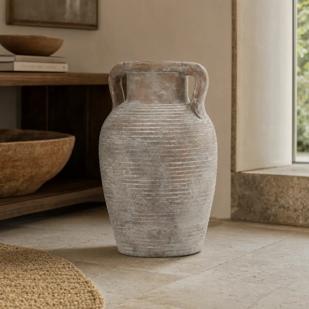 Siena Large Brown Amphora Pot - Vases, photo 1 of 6
