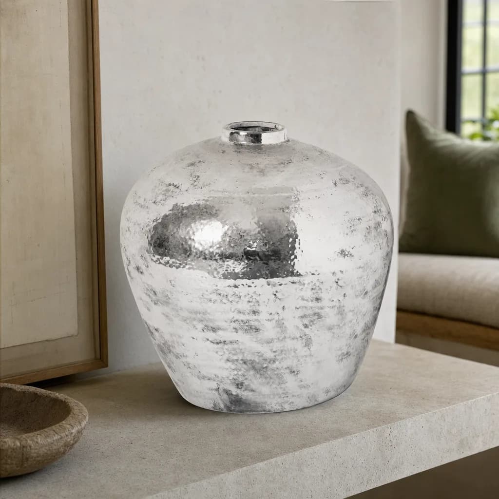 Hammered Silver Astral Vase - Vases, photo 1 of 5
