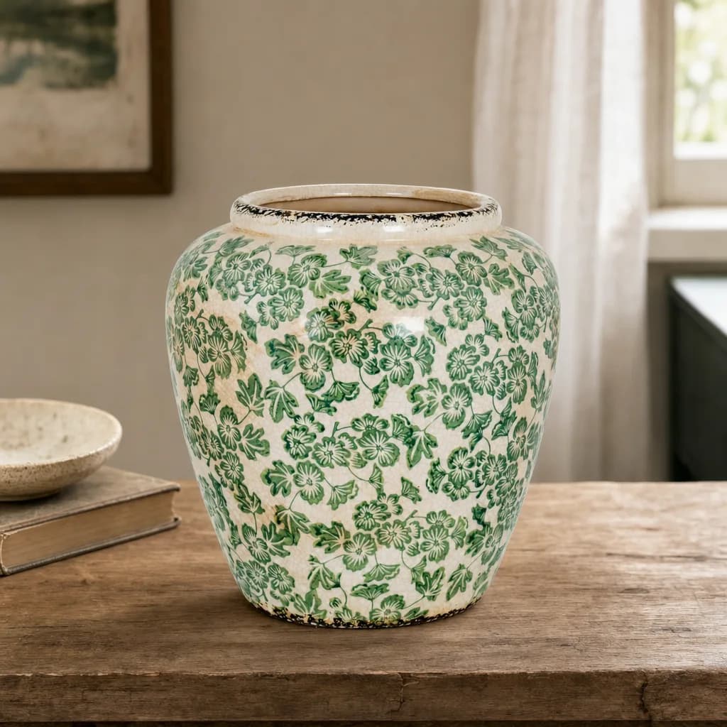 Large Green Clover Olpe Vase - Vases, photo 1 of 5