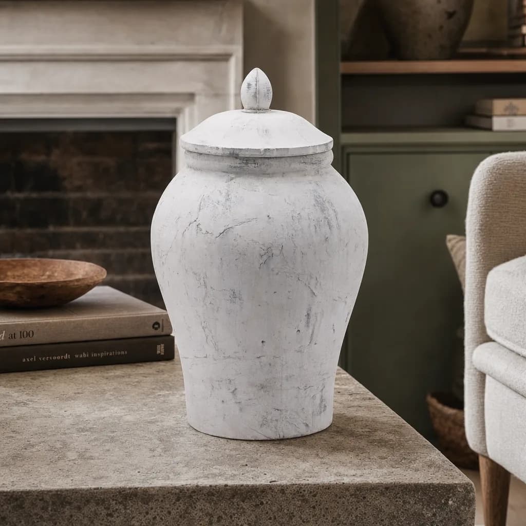 Bloomville Large Stone Ginger Jar