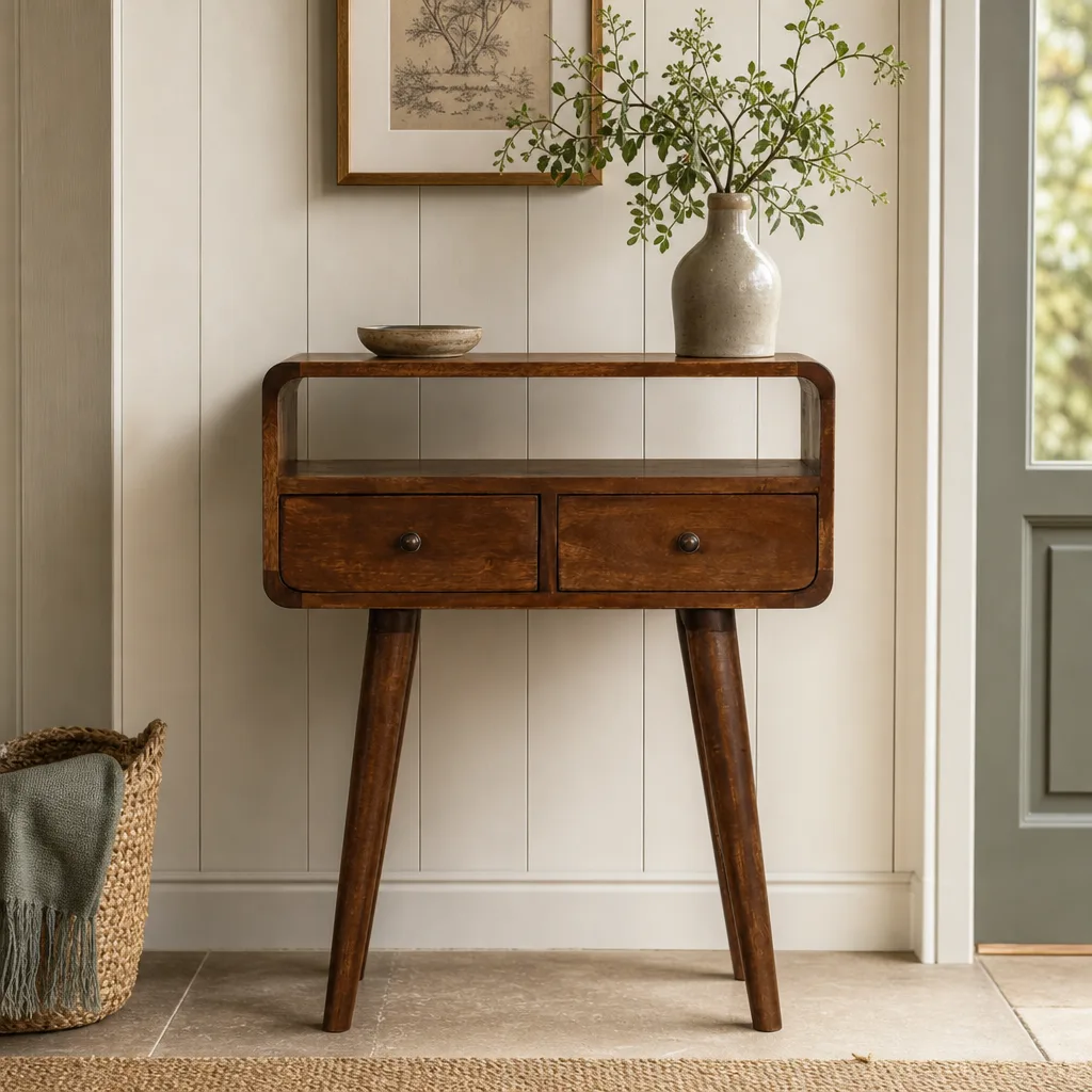 Mini Chestnut Console Table