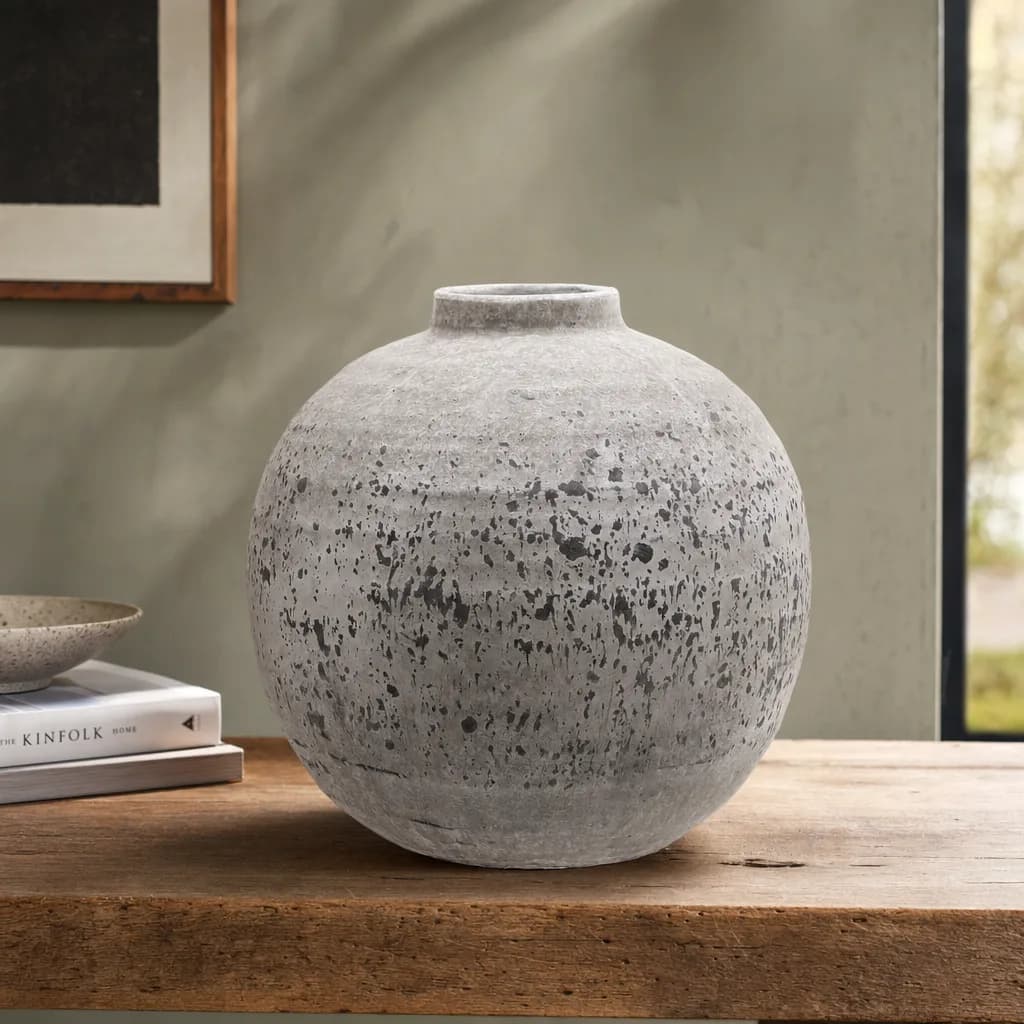 Tiber Stone Ceramic Vase