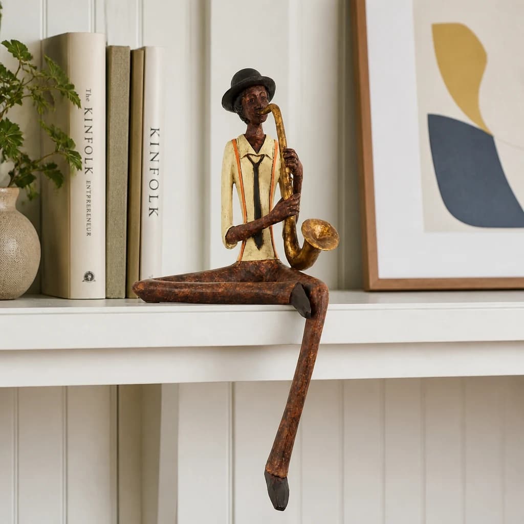 Sitting Jazz Band Saxophonist - Decorative, photo 1 of 5