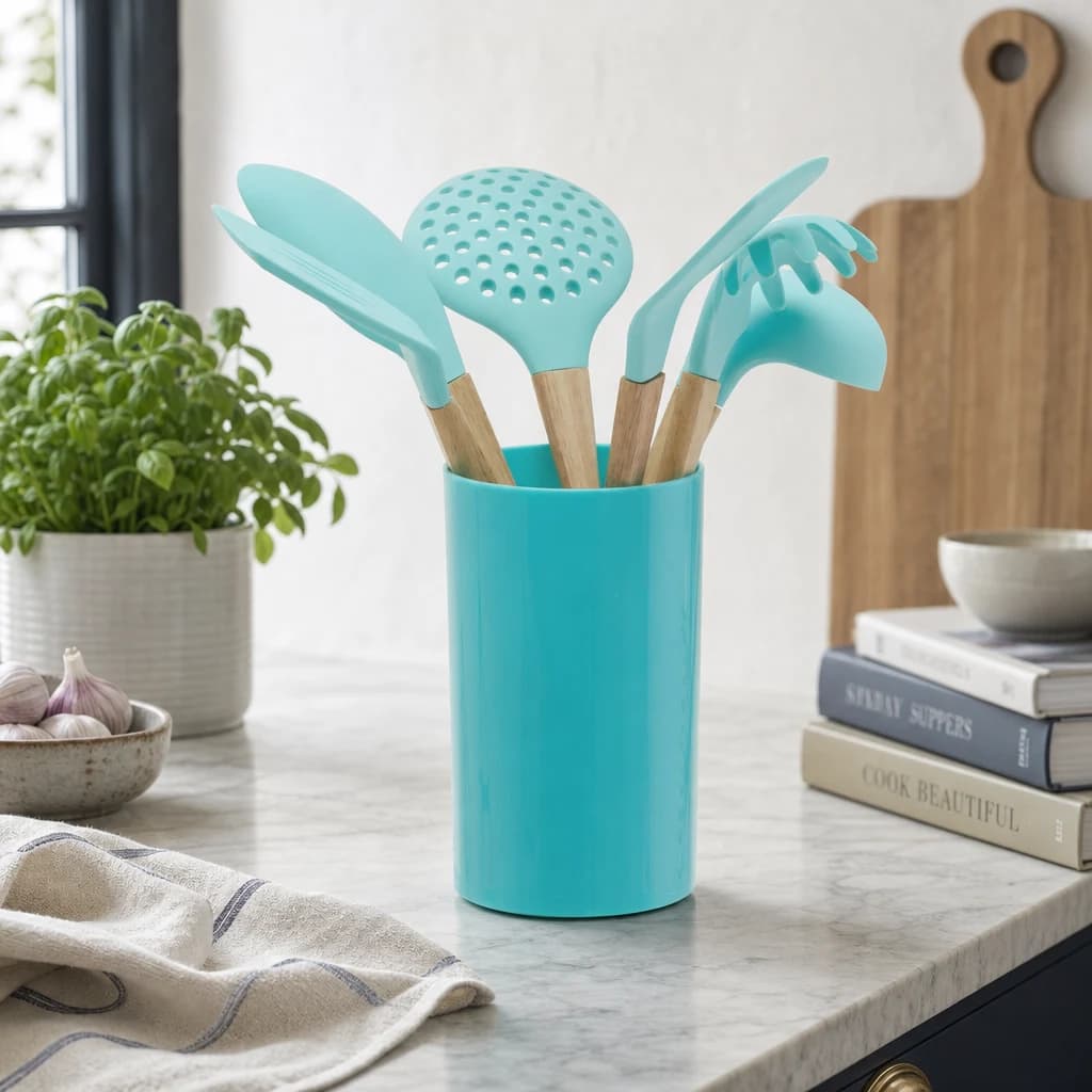 Zing 7 Piece Utensil Set in Pastel Green - Accessories, photo 1 of 4