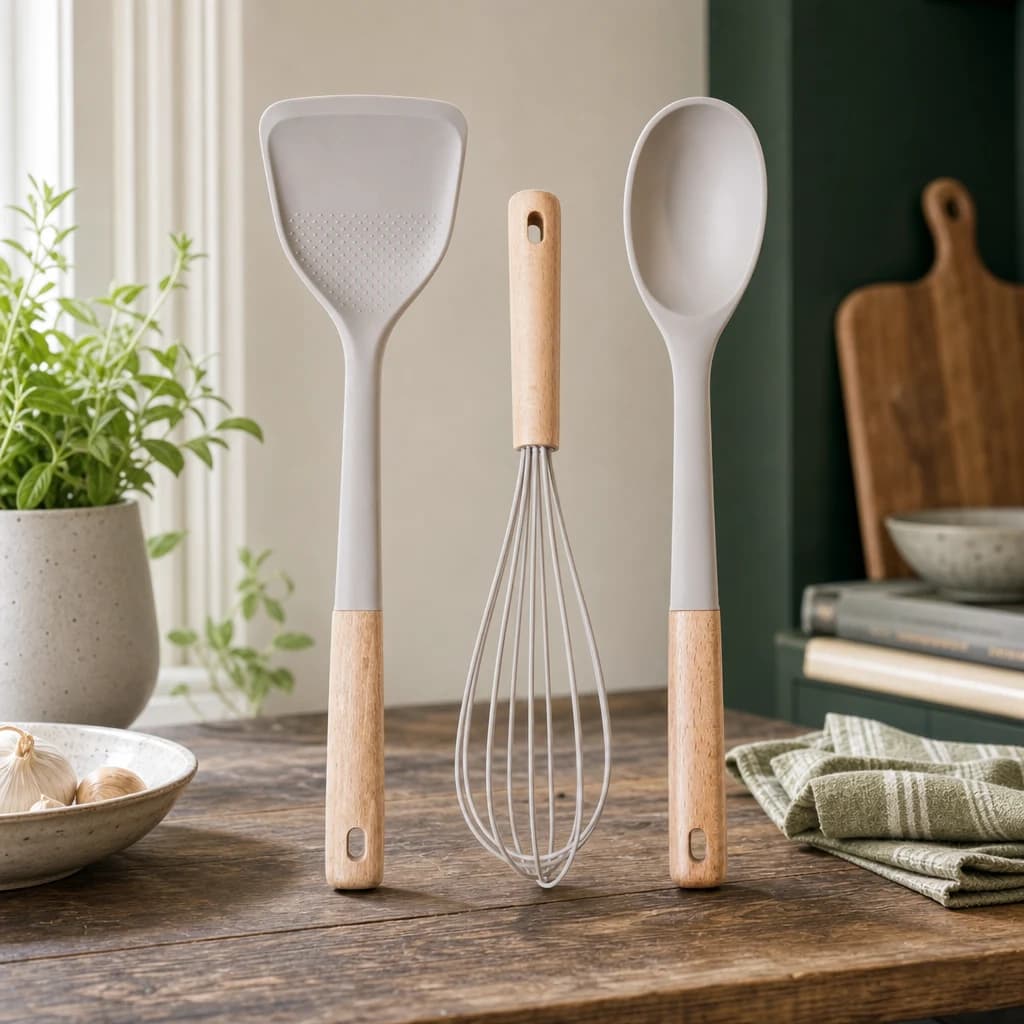 Nova Stone Grey Silicone Head 3 Piece Kitchen Tool Set - Accessories, photo 1 of 4
