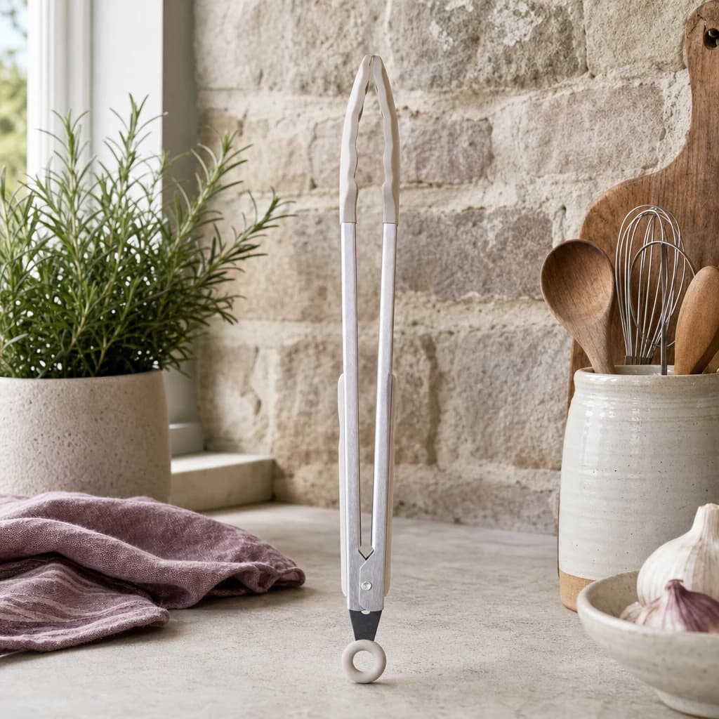 Nova Natural Stone Silicone And Stainless Steel Tongs - Accessories, photo 1 of 4