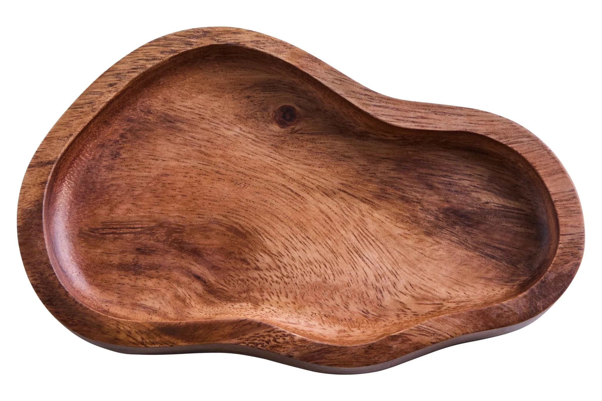 Kora Acacia Wood Small Organic Shape Serving Plate and Tray - Tables, photo 3 of 8