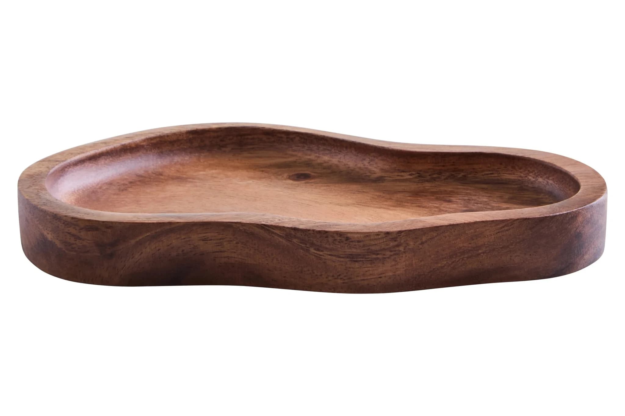 Kora Acacia Wood Small Organic Shape Serving Plate and Tray - Tables, photo 2 of 8