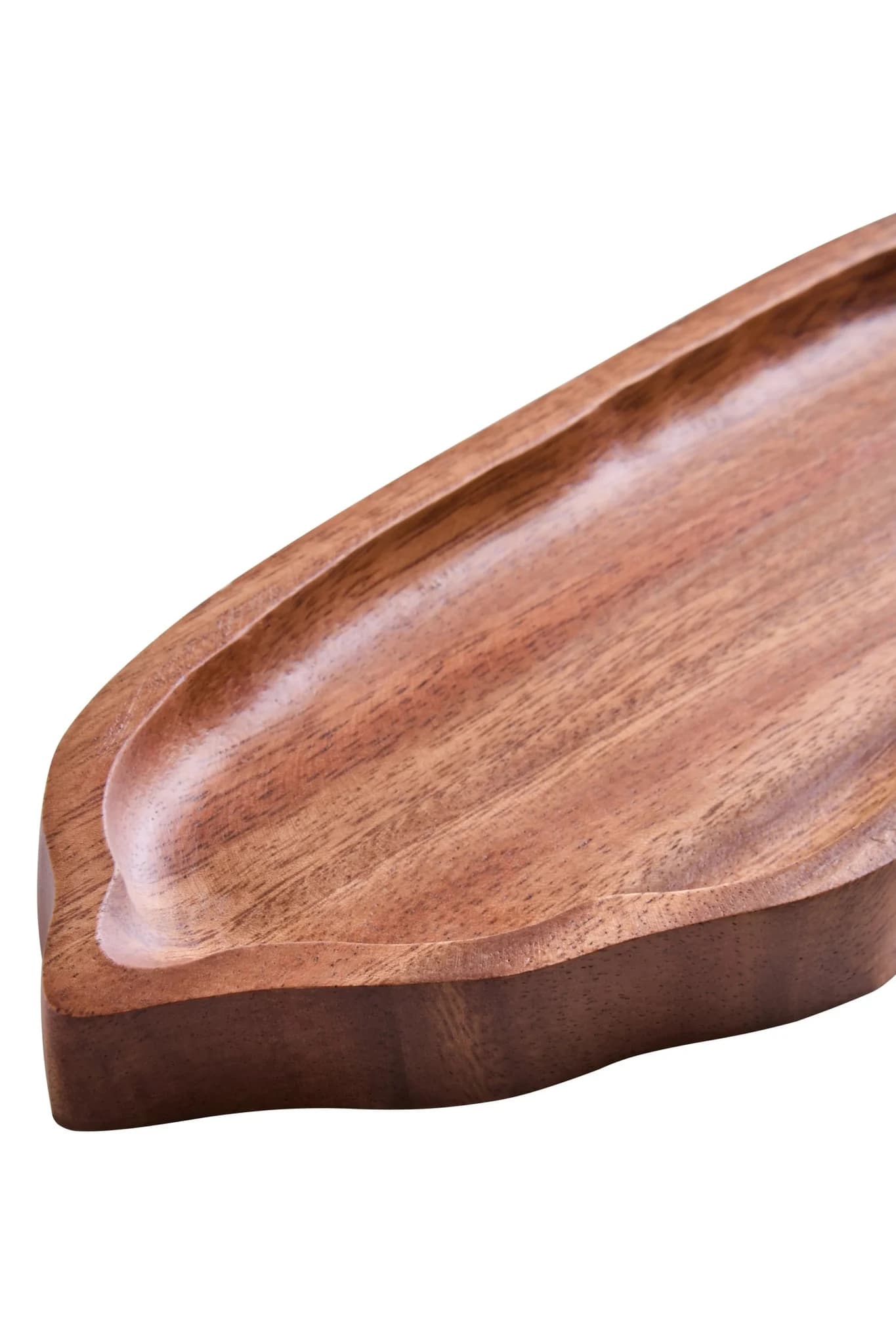 Kora Acacia Wood Medium Organic Shape Serving Plate and Tray - Tables, photo 7 of 8