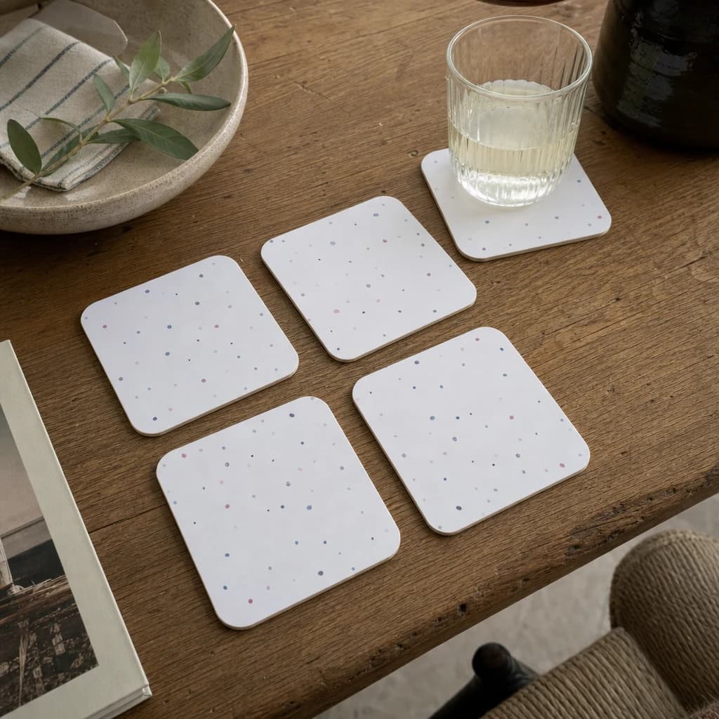 Speckled Set of 4 Coasters - Tables, photo 1 of 4