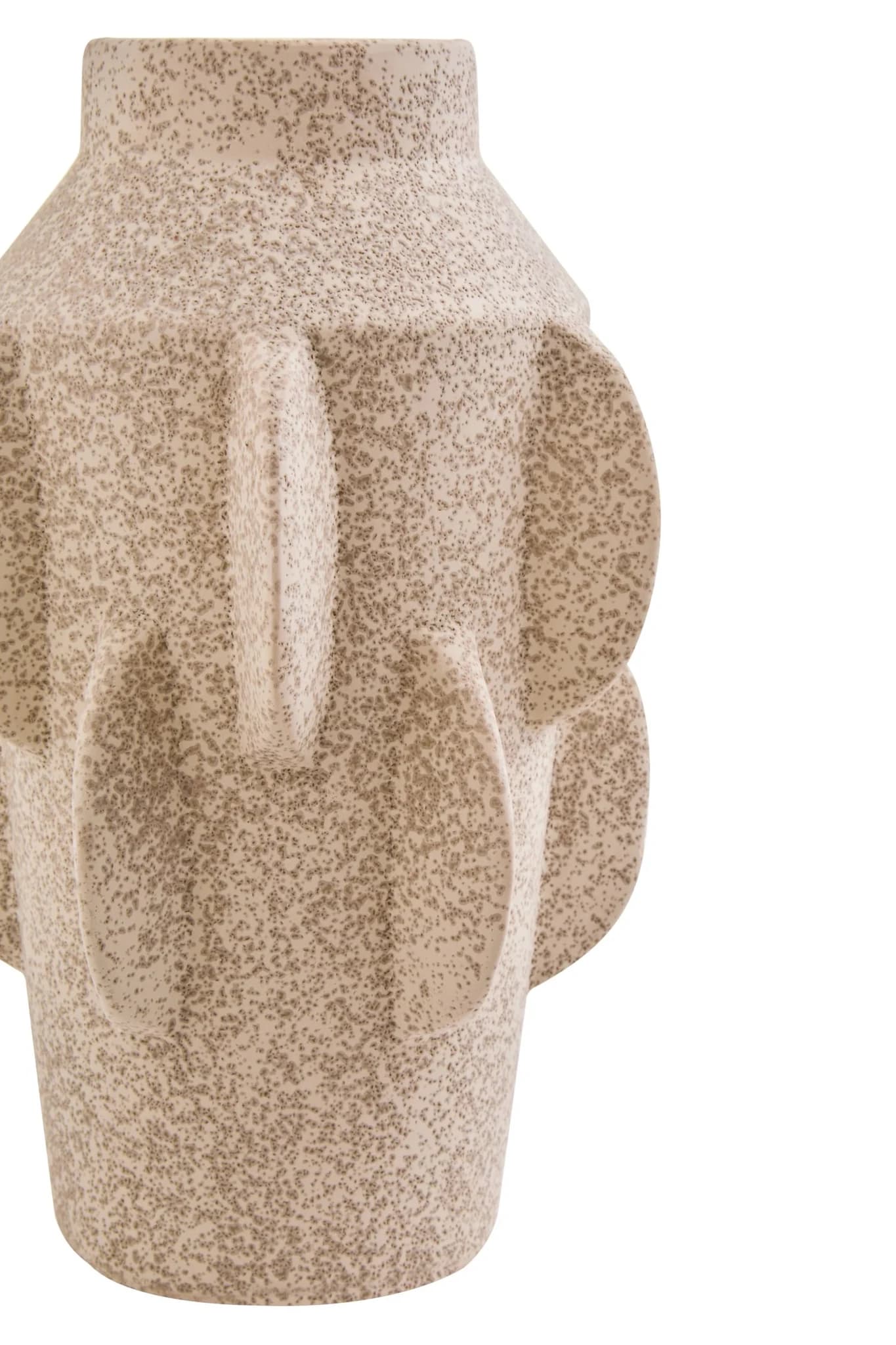 Sidra Cream Textured Stoneware Large Vase - Vases, photo 5 of 6