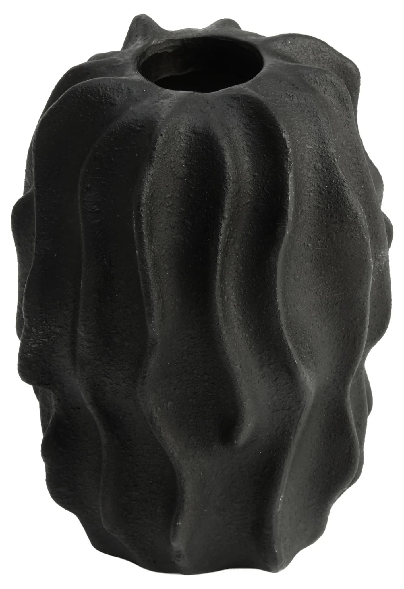 Broc Small Black Textured Vase - Vases, photo 2 of 5