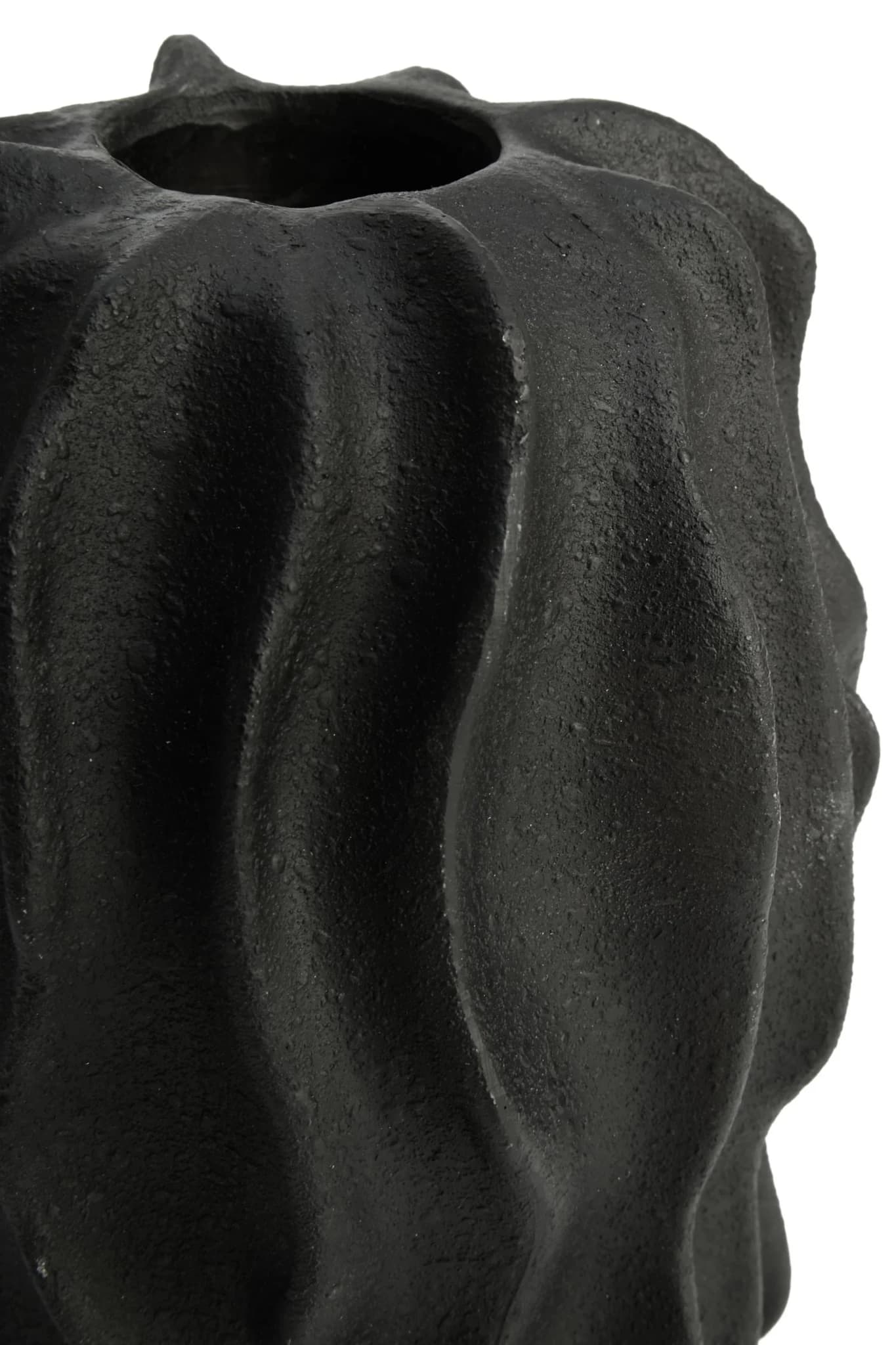Broc Small Black Textured Vase - Vases, photo 5 of 5