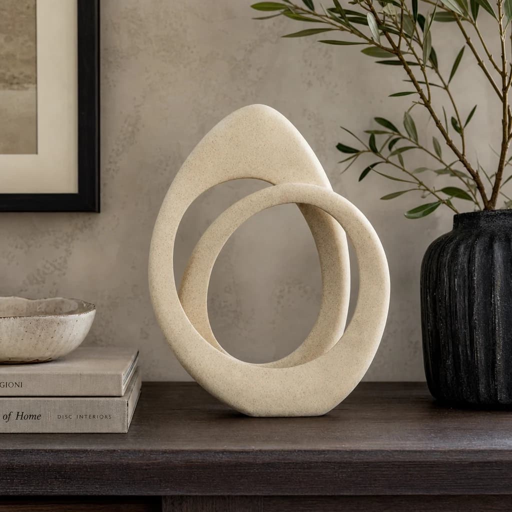 Broc Sandstone Effect Loop Sculpture - Decorative, photo 1 of 7