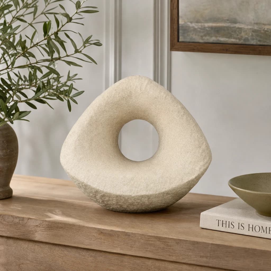 Broc Sandstone Effect Geometric Sculpture - Decorative, photo 1 of 8