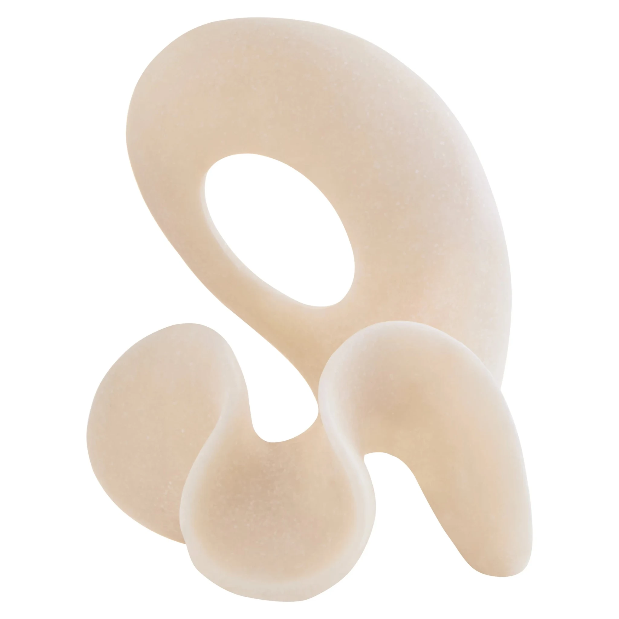 Broc White Marble Effect Small Abstract Loop Sculpture - Decorative, photo 7 of 8
