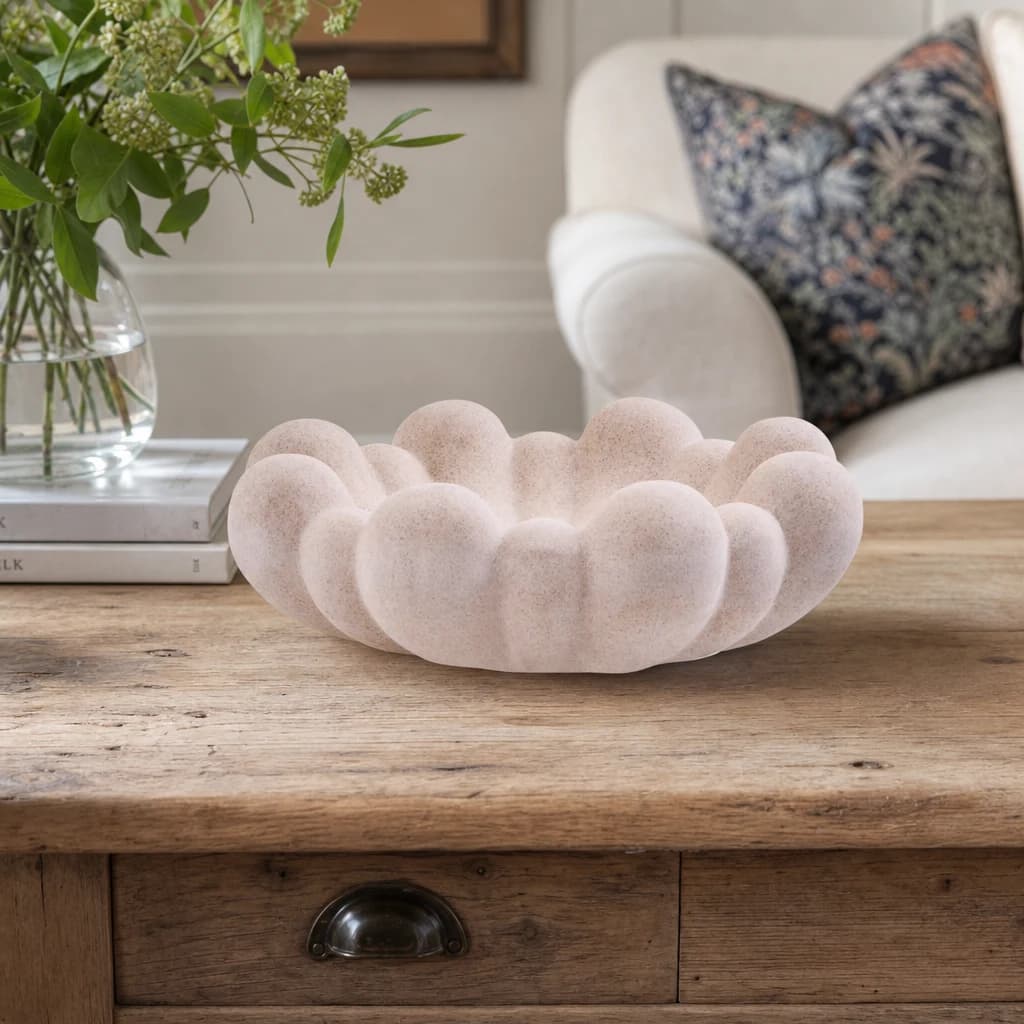 Broc Sandstone Effect Bubble Design Bowl - Decorative, photo 1 of 8