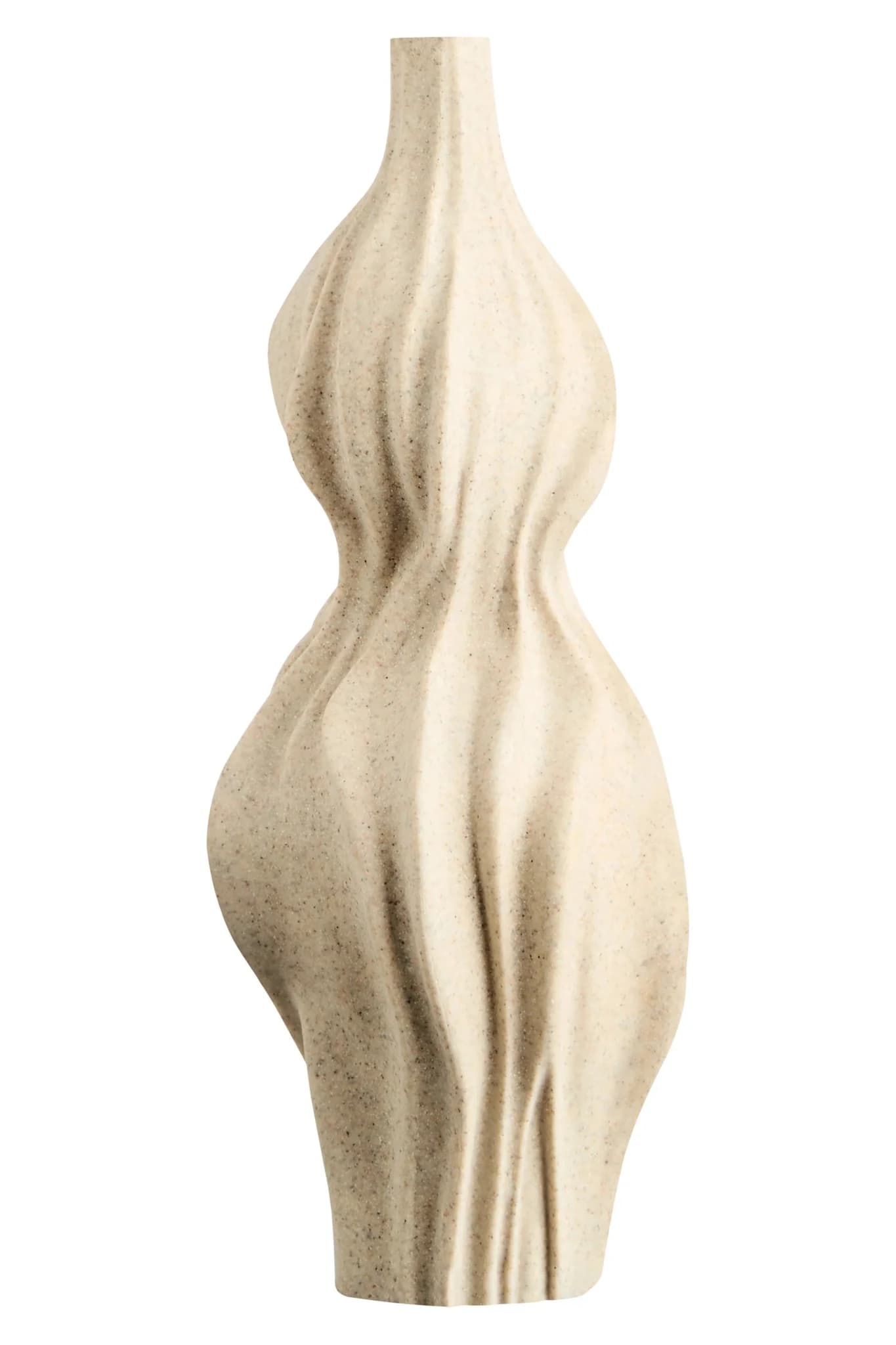 Broc Sandstone Effect Organic Twist Vase - Vases, photo 6 of 8