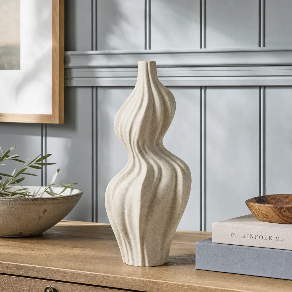 Broc Sandstone Effect Organic Twist Vase - Vases, photo 1 of 8