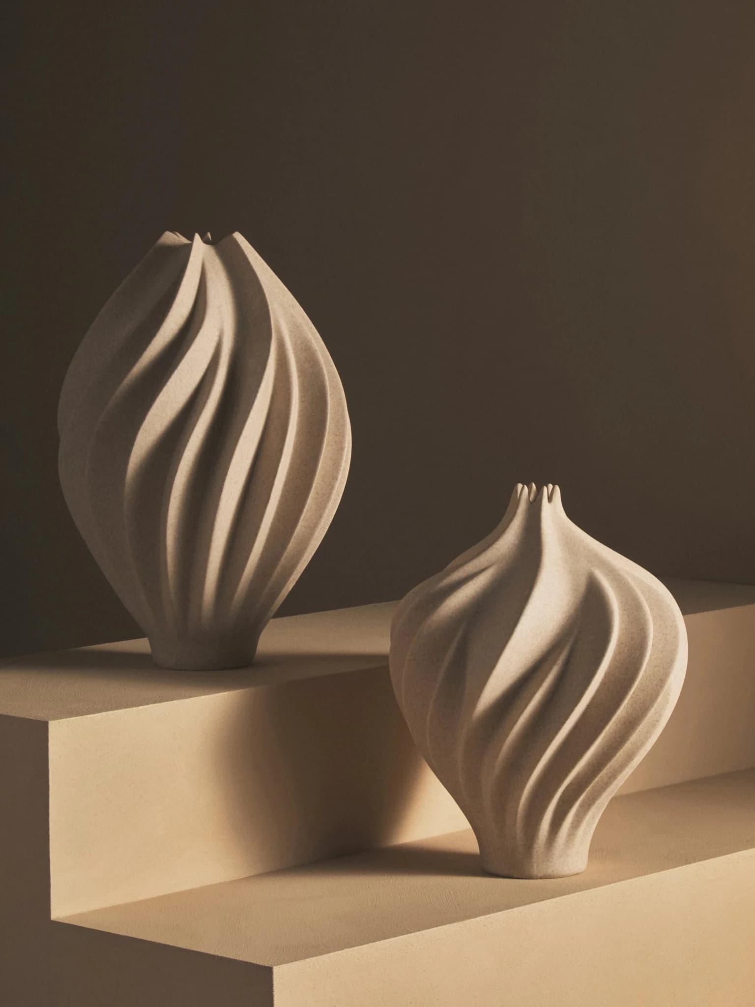 Broc Sandstone Effect Large Organic Vase - Vases, photo 5 of 8