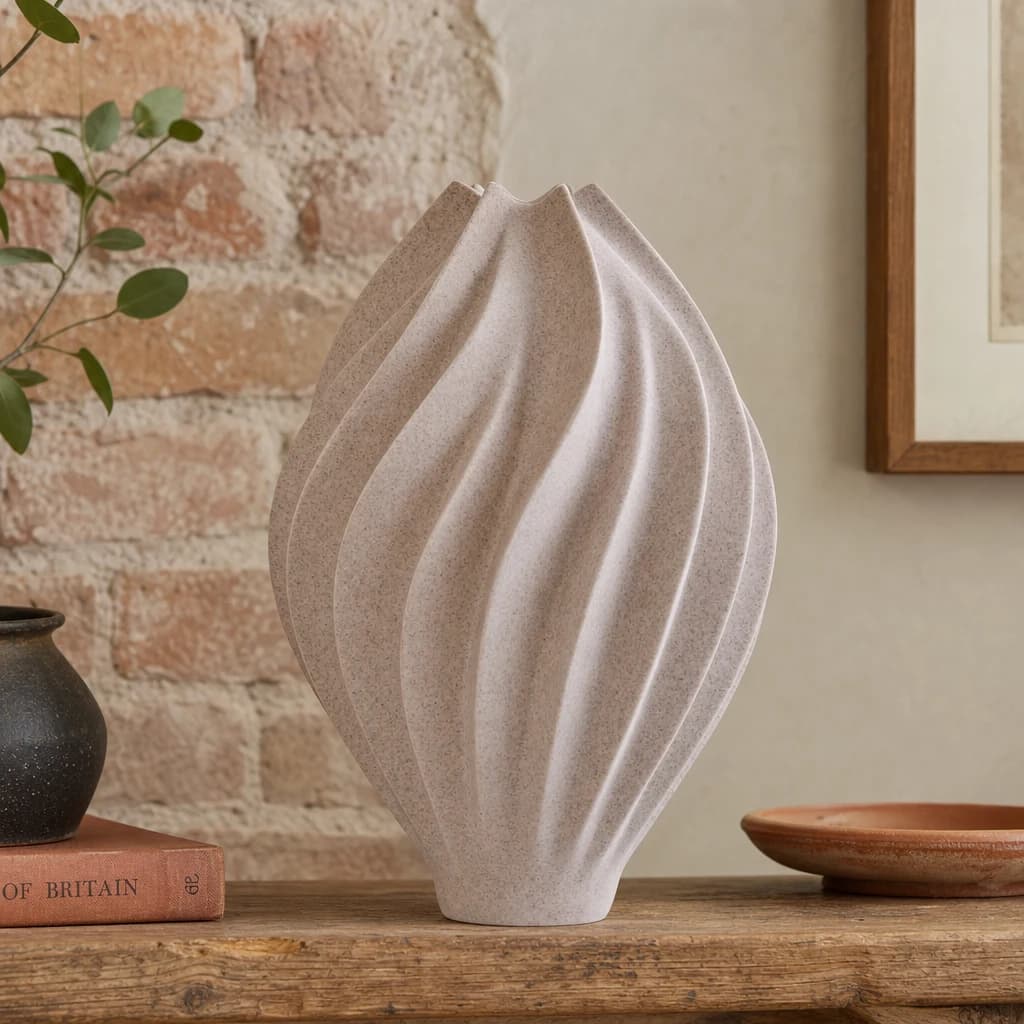 Broc Sandstone Effect Large Organic Vase - Vases, photo 1 of 8