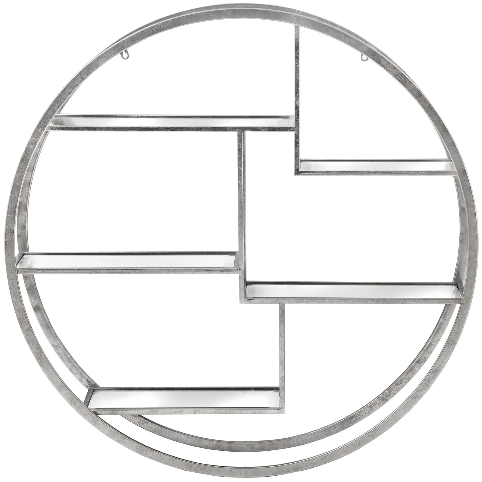 Large Circular Silver Wall Hanging Multi Shelf - Decorative, photo 4 of 5