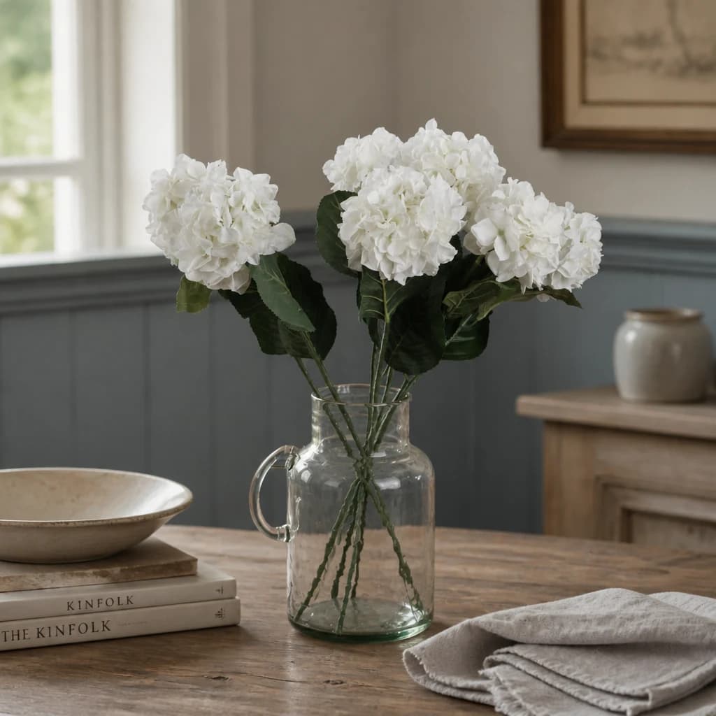 White Small Head Hydrangea — Pack of 5 - Artificial plants & flowers, photo 1 of 5