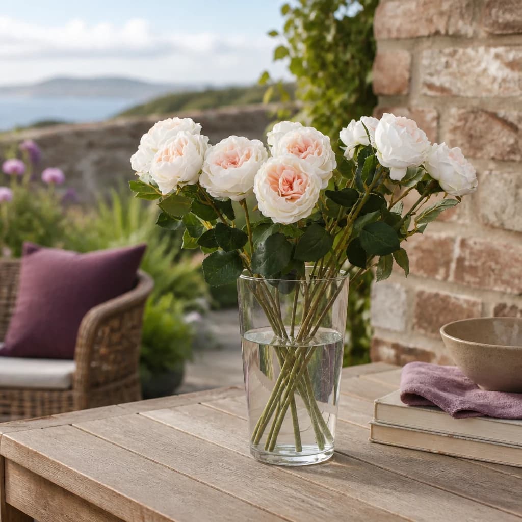 Blush Garden Rose — Pack of 5 - Artificial plants & flowers, photo 1 of 5