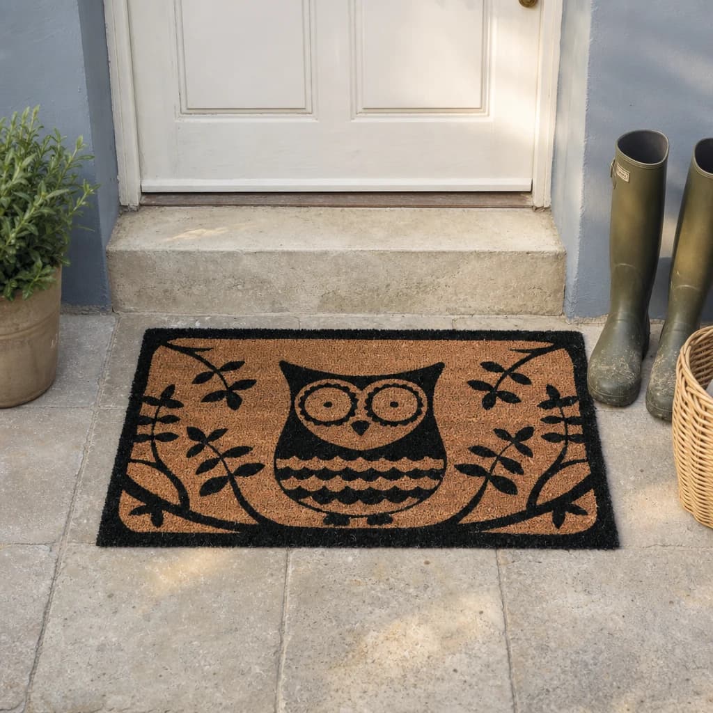 Coir Owl Doormat - Decorative, photo 1 of 2