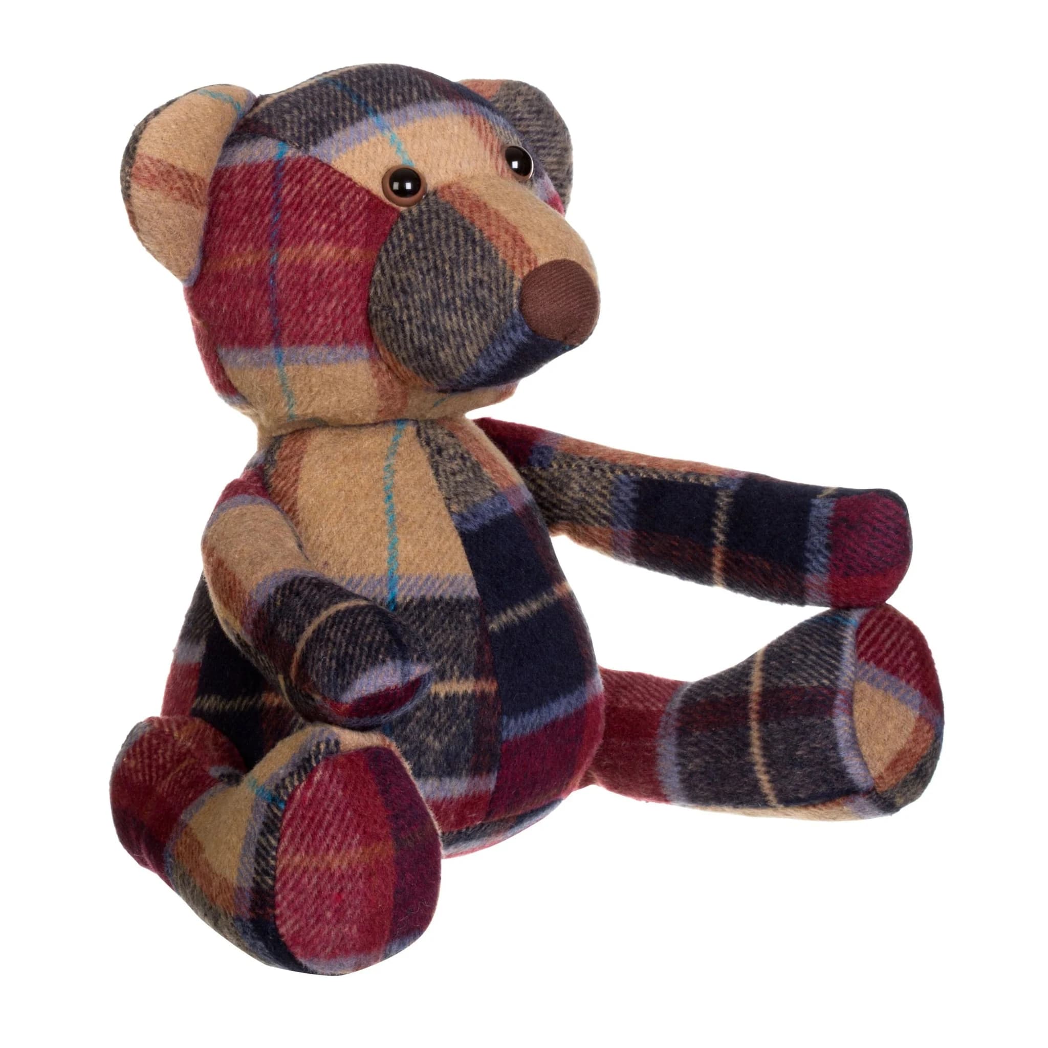 Bute Large Maroon Check Tartan Bear Door Stop - Decorative, photo 2 of 2