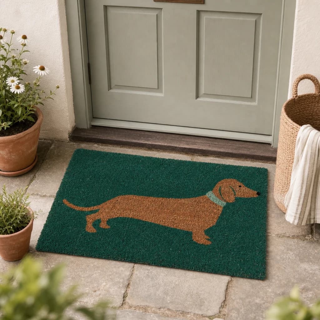 Filta Sausage Dog Coir Doormat - Decorative, photo 1 of 3