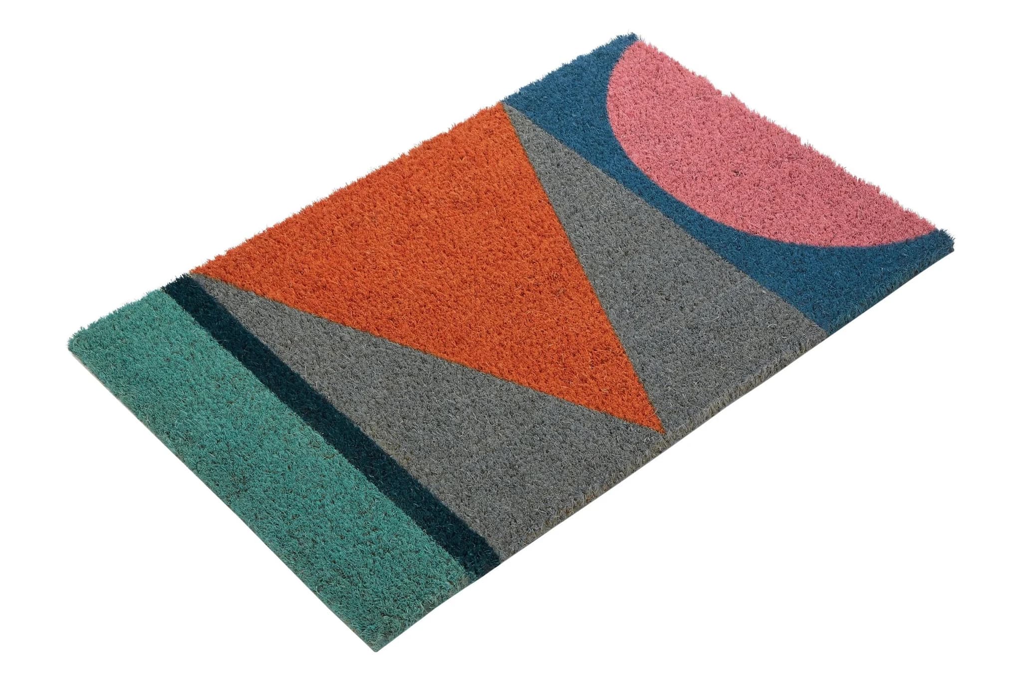 Mediterranean Multicoloured Coir Doormat - Decorative, photo 2 of 3